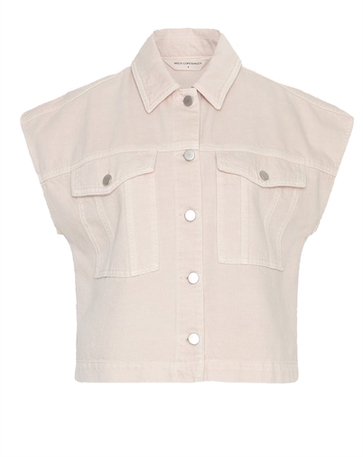 MSCH Copenhagen - MSCHAspen Ida Denim Vest - Light Pink Wash